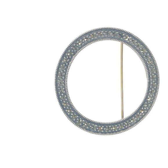 925 SOLID Sterling Silver and Marcasite Vintage Brooch Pin - Picture 1 of 7